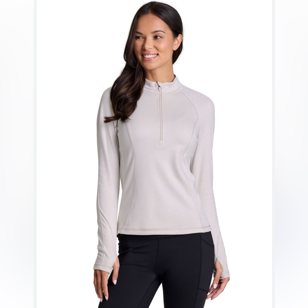 Spider Women’s Lightweight Mock Neck 1/4 Zip Running Hiking Pullover Size XL